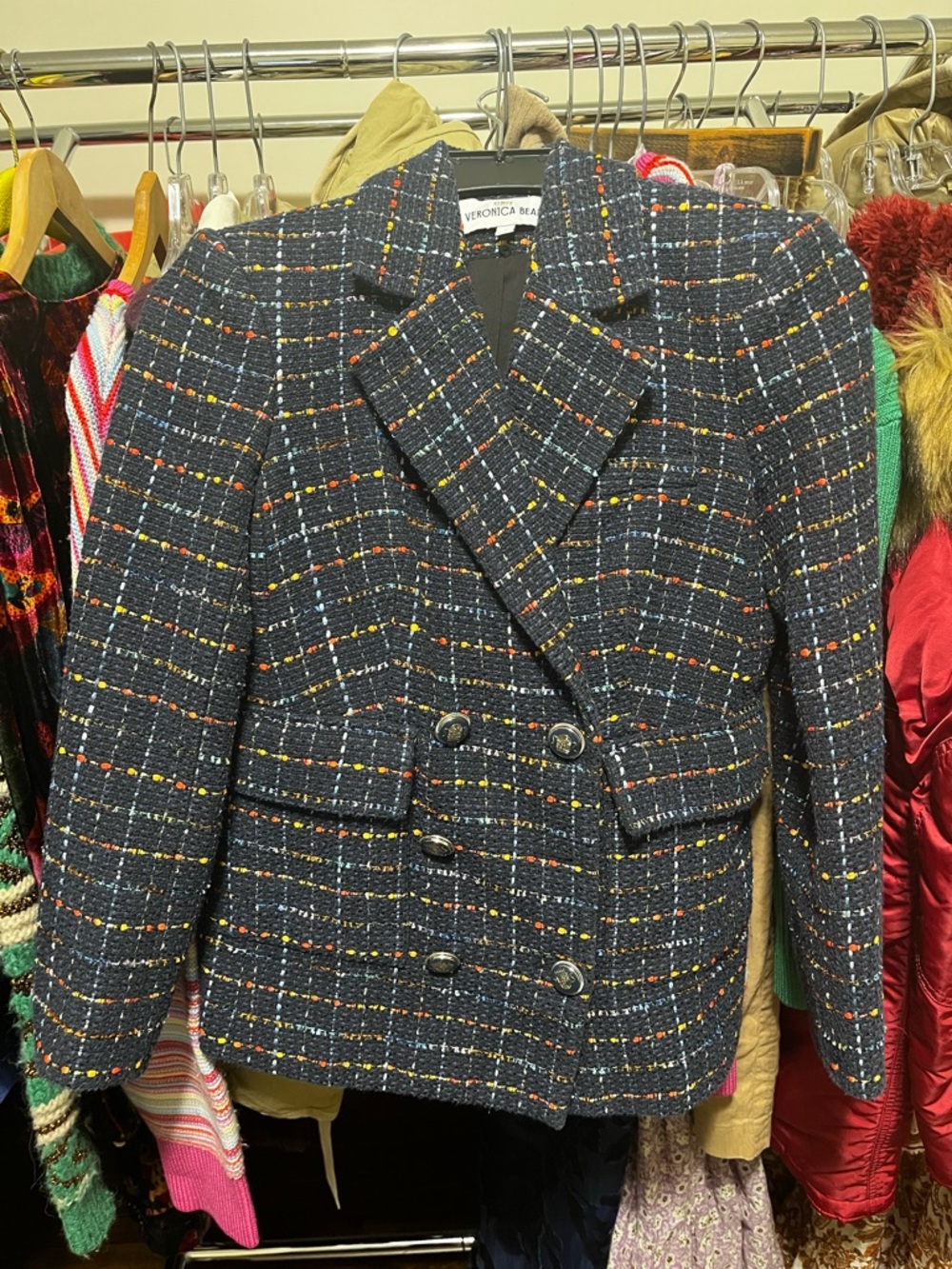 Veronica Beard Rumer Dickey Jacket Multicolor Tweed Blazer 0 *read description* - Picture 5 of 12
